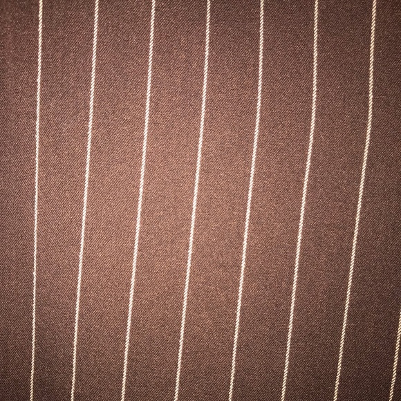 Chaps Brown plus size slacks w/tan stripes size 24 - Picture 3 of 6